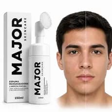 Espuma Limpeza Profunda Facial Com Escova Massageadora - Major