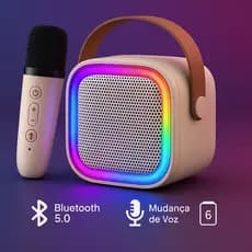 K12 Caixa de som sem fio com microfone Karaokê, Mini Alto-falante Bluetooth portátil de Karaoke com 1 Microfone