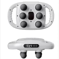 Massageador Elétrico Corporal com 6 Pontas – Pistola de Massagem Muscular Profunda