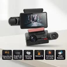 Câmera Veicular Full HD Dual com Gravação em Loop Visão Noturna HD Simplus