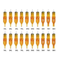 20 Peças De Ferramentas Essenciais Para Acessórios De Tatuagem De Desinfecção Descartáveis RL/RM/M1/RS