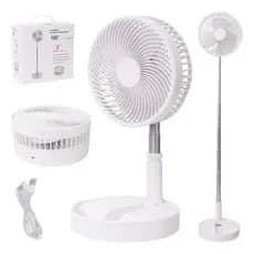 Ventilador Dobrável Portátil Piso Retrátil Usb Ajustável Adequado Para Escritório Ar Livre Viagens