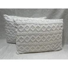 Par FRONHAS Plush Flannel Decorativas Aveludada/Canelada – Macias, Elegantes e Sofisticadas 50x70cm.