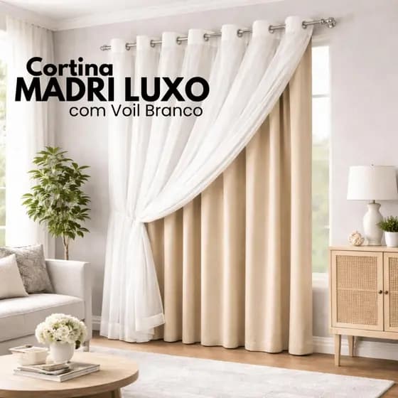 Cortina Sala Quarto Voil Para Varão Simples Janela Porta 1,50x2,50 Tecido Leve Luxo Decoração