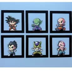 Kit 6 Quadros Decorativos Dragon Ball Z Anime