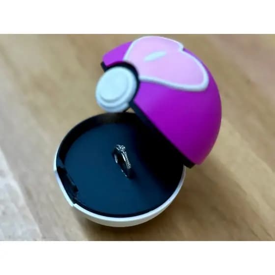 Pokebola Porta aliança Pedido de Namoro Divertido