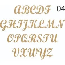 Kit Aplique De Parede Alfabeto Personaliazado Festa Dourado Elegante