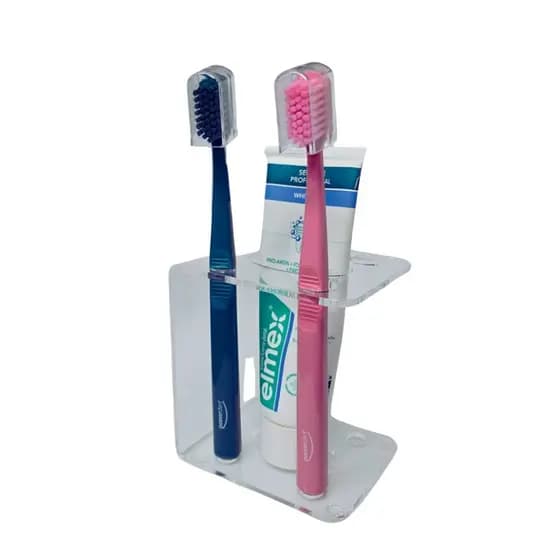 Suporte De Mesa Balcão Para Escova De Dentes Pasta Acrilico
