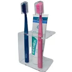 Porta Escova De Dentes Pasta Acrílico Cristal Para Banheiro