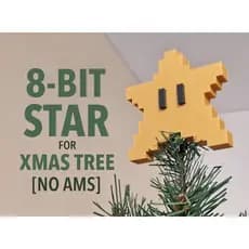 ✨ Topo de Árvore Natalina Estrela 8-Bit – Enfeite Geek Retro Exclusivo ✨