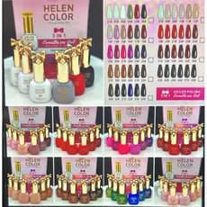Kit 6 Esmaltes Helen Color 3 Em 1 Top Coat Base Uv/led - 60ml