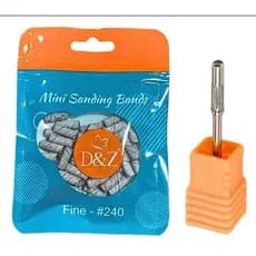 kit Mini Broca+Mandril Refil De Lixa Premium d&z para Motor Lixadeira Alongamento Unhas