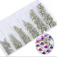 kit 1440 pcs Strass p/ Decoração de Unhas e Outros