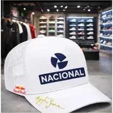 Boné Aba Curva Ajustável Nacional Ayrton Senna retrô F1 linha Premium Lançamento Promoção