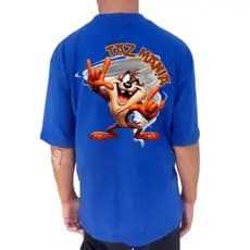 Camiseta Infantil Oversized Taz Mania Looney-Tunes Animado Meninos E Meninas 100% Algodão 2 ao 16