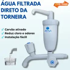 Torneira com Filtro de Água Parede Carvão Ativado Cozinha Anti Cloro