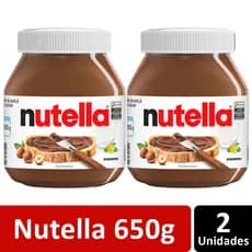 KIT C/2 CREME DE AVELÃ NUTELLA POTE GRANDE 650G