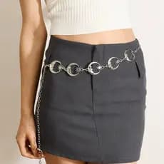 Cinto Corrente  oca de lua e sol com franjas tendência de vestido ajustável para feminino