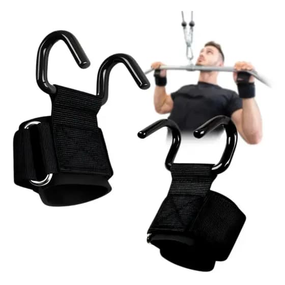 Luva Gancho Strap Grip Musculação Hook Academia 136kg Par