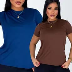 Blusa Baby Look  Feminina Suplex lisa Suplex Premio Blusa pra academia ou Dia a Dia