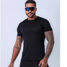 Camiseta Masculina Academia Anti-Odor e Anti-Suor Dry Fit "Furadinho" Slim Treino Academia