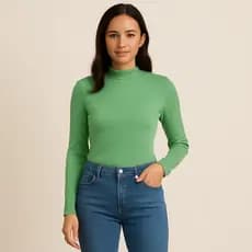 Blusa Gola Alta Cacharrel  Manga Longa Feminina