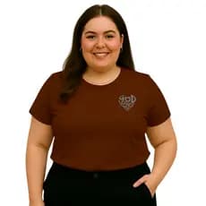 Camiseta Cristã Feminina 100% Algodão Premium Plus Size – Baby Look Básica Moda Evangélica Jesus Te Ama