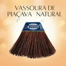 Vassoura de Piaçava Natural Profissional  Limpeza Pesada Não Acompanha Cabo