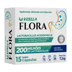 Flora Lactobacillus Acidophilus 200MI 15 Caps Probiótico
