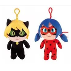 Kit Miraculous 18 Cm- Lady Bug E Cat Noir Pelucia Multibrink