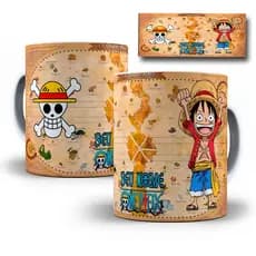 Caneca One Piece Manga de Porcelana COM NOME - Vários modelos