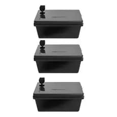 Kit 3 Porta Iscas Com Chave Proteção Para Crianças e Animais