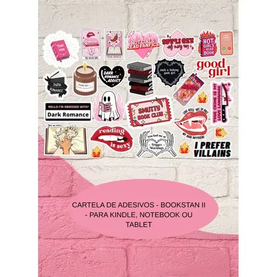 Adesivos/Stickers Dark Romance e Hot para Kindle, Notebooks, Tablet, Caderno e Planners