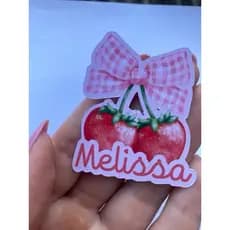 Aplique/Tag Tubete Personalizado Moranguinho
