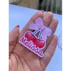 Aplique/Tag Tubete Personalizado Cerejinha