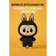Boneco Decorativo Estilizado – Modelo Coelho Criativo 3D