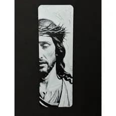 Marca-Página Jesus 3D Alto Relevo Marcador Bíblico Religioso Criativo Presente Evangélico Fé