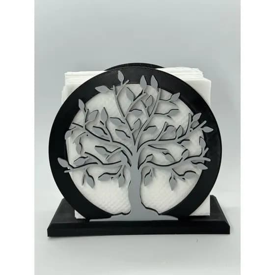 Porta Guardanapo de Mesa Decorativo Árvore da Vida-Moderno e Sofisticado para Cozinha/Sala de Jantar