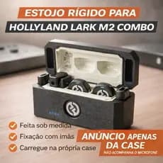 Capa/Estojo Case Rígida para Hollyland Lark M2 Combo, espaço para microfone e acessórios - NÃO ACOMPANHA O MICROFONE