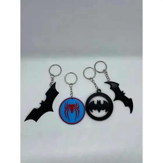 Chaveiro Super-Herói Estilizado – Modelo Inspirado Aranha Spider Man Homem Batman