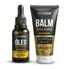 Combo Don Vitor Adrenaline Óleo Para Barba 30ml + Balm Para Barba 120g 4em1 Premium