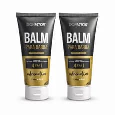 Kit 2 Balm Para Barba Don Vitor 4 em 1 Hidrata Alinha Maciez Sedosidade Fortalece Crescimento