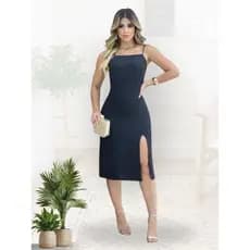 👗 Vestido Midi Alfaiataria Feminino Clássico – Elegância que Valoriza a Silhueta | P ao GG