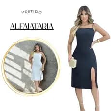 Vestido midi  Feminino Elegante com Zíper Invisível - Confortável e Estiloso | P ao G |