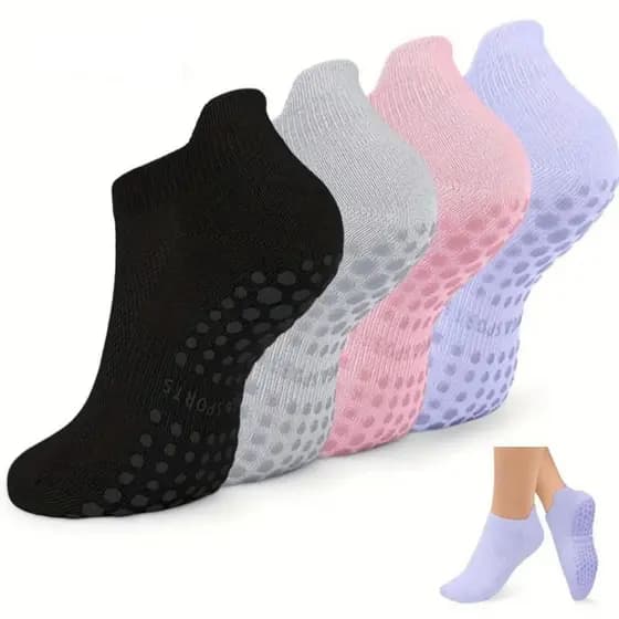 250 Pares Meia Soquete Antiderrapante Pilates e Yoga Quentinha
