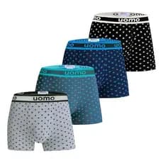 Kit 4 Cuecas Boxer Sem Costura Estampada