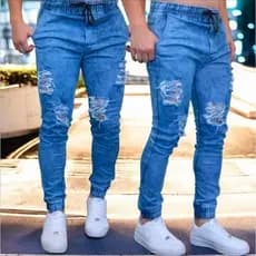 Calça Jogger Masculina  Premium Jeans Rasgada  Moda Urbana Street