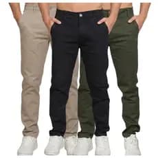 Kit 3 Calças Calça Sarja Masculina Premium Slim Calça Alfaiataria Caimento Perfeito Fabricante