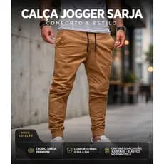 Calça Masculina Jogger Em Tecido Leve Calça Adulto Moderna