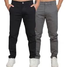 Kit 2 Calças Sarja Masculina Premium Slim Com Elastano Fabricante